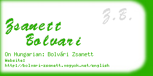zsanett bolvari business card