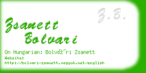 zsanett bolvari business card